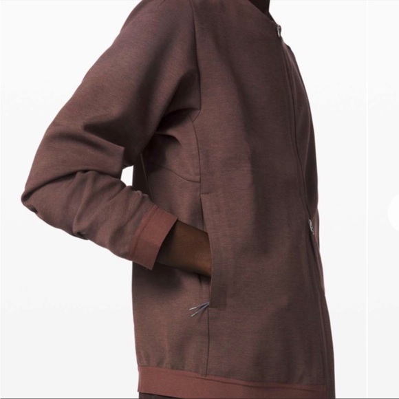 NWT Lululemon Refract Track Jacket Lululemon LAB Cedar/Black Size Small - Picture 3 of 12